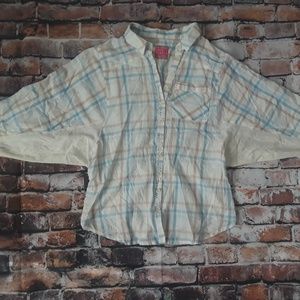 Free People winged (printed) blouse